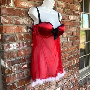 Passion forever red & white teddy size 1x